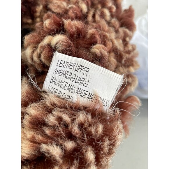 Cabelas Leather Shearling Lined Winter Boots Womens 8 Brown Buckle Strap Outdoor - Picture 7 of 10